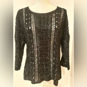 Ralph Lauren, denim and supply. Black/Silver sweater. Size Medium.